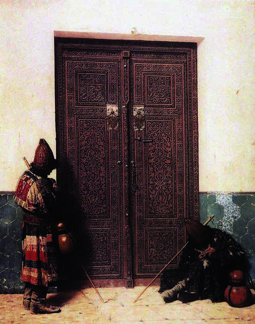 V.V. Vereshchagin. At the door of the mosque. 1873
