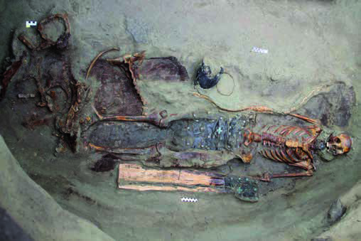 Karakaba. Burial of a warrior-musician of the Turkic time. Photo by A.E. Chotbaeva