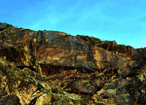 Akkaynar, group 3.2. Scene with bulls. The Bronze Age. Photo by O.N. Gumirova