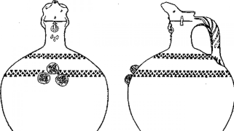 Anthropomorphous vessel from Talgar